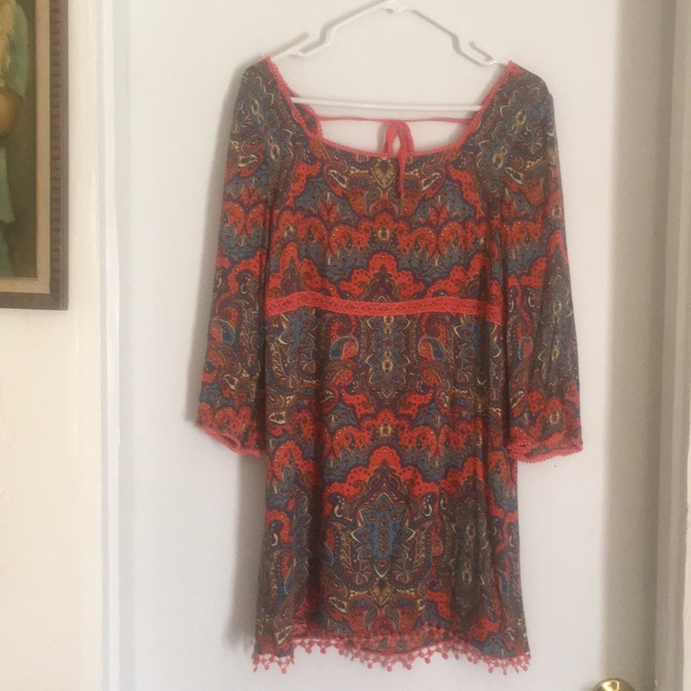 Free People boho Paisley hippie dress tunic